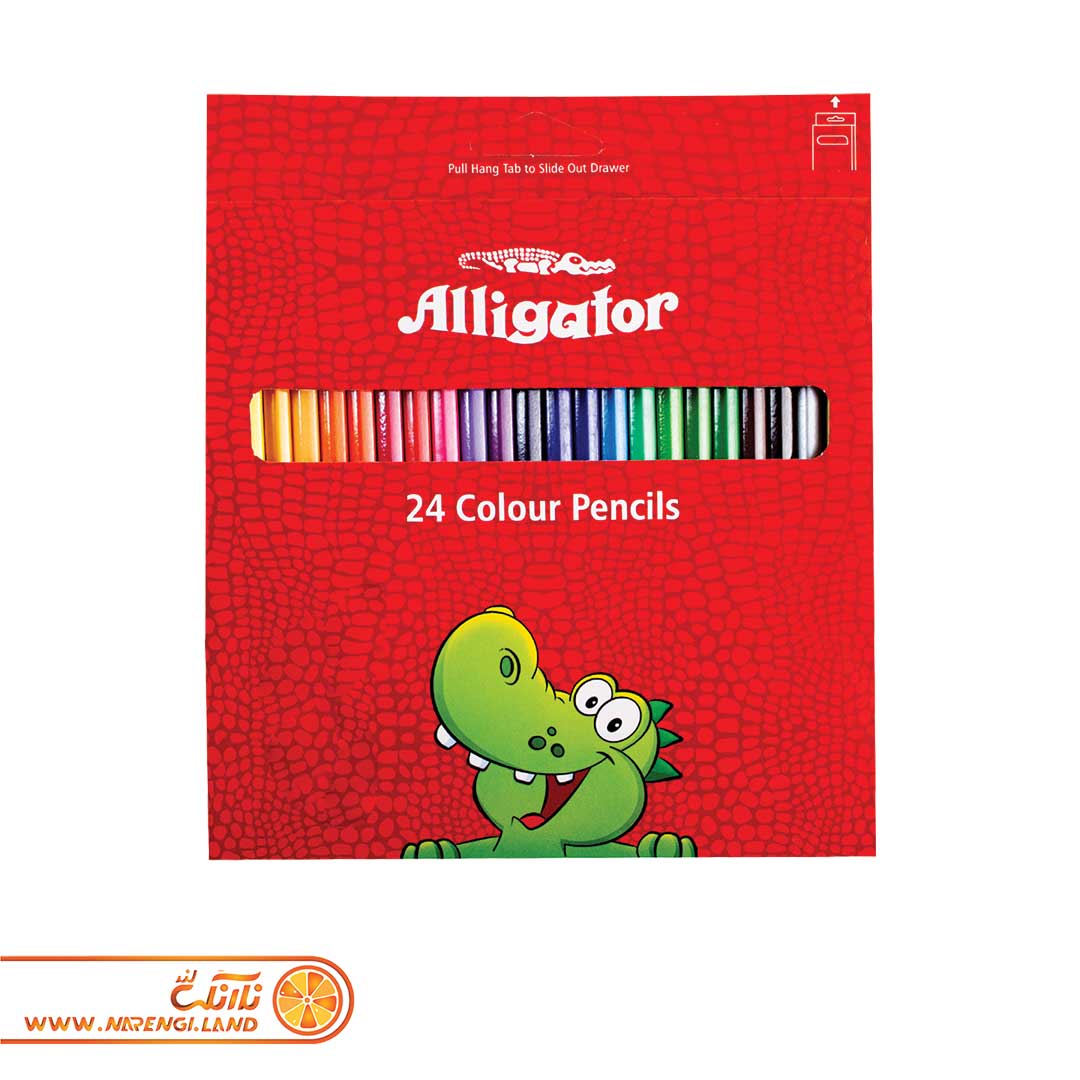 مداد رنگی 24 رنگ جعبه مقوایی الیگیتور